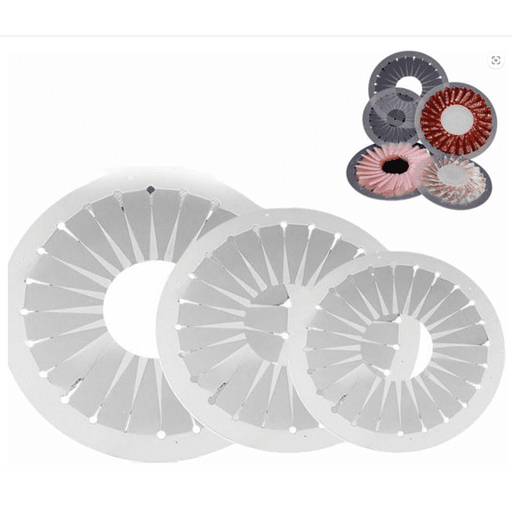 Medal Rosette Maker, Clear Plastic Badge Button Ornament Rosette Maker Template,DIY Handmade Fabric Ribbon Flower Bow Craft Tool for Clothing Hair Accessories Gift Wedding Decor，9cm