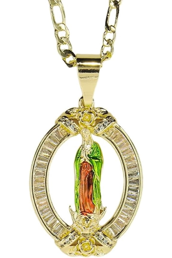 Medal Virgen De Maria Mary Personalized Scapular Necklace