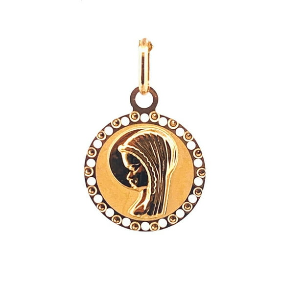 Medalla de la Virgen Nia en Oro (14k gold) Round 0.6"