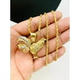 thumbnail image 1 of Medalla del Gallo de Tres Colores CZ para Mujer y Hombre Rope Chain Necklace 24" for Mens 18K Gold Filled Chicken Rooster Pendant Necklace, 1 of 8