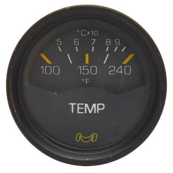 Medallion Boat Temperature Gauge | 2 1/8 Inch Black 240 °F (No Bulb)