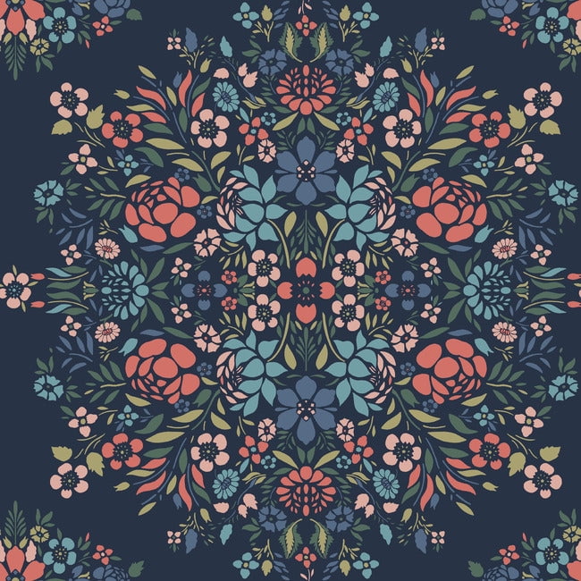 Medallion Floral Peel & Stick Wallpaper