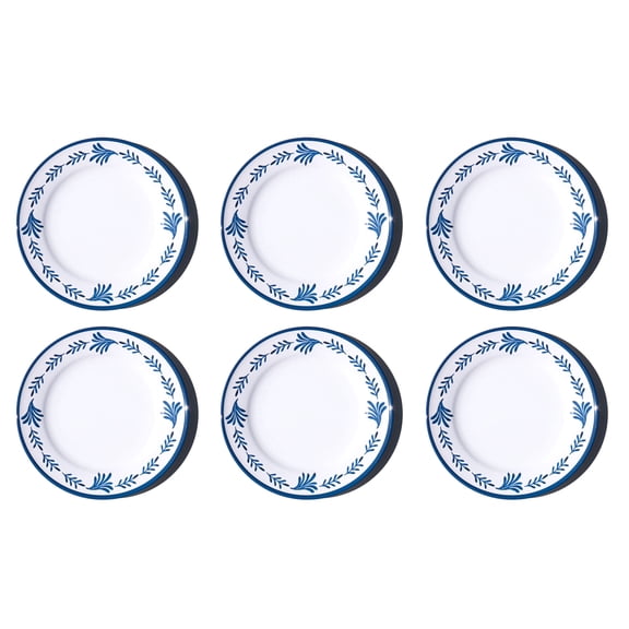 Medallion Flower NewWave Melamine Dinner Plate - Blue - 10.5" - Set of 6
