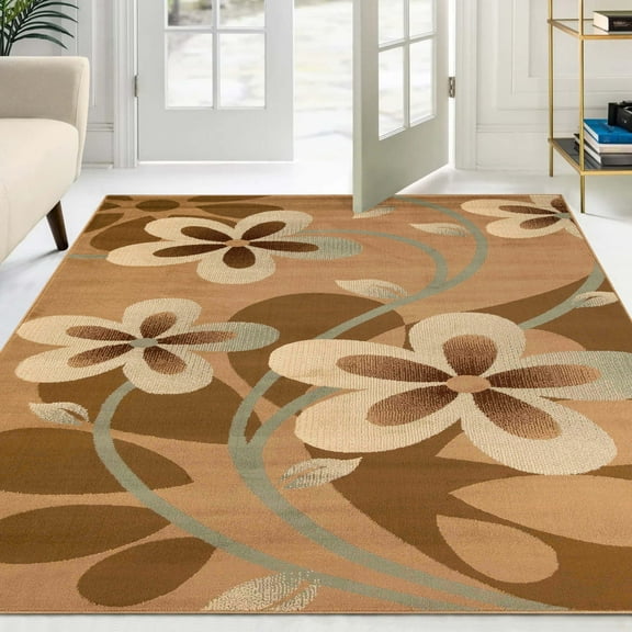 Medallion Geometric Power-Loomed Indoor Area Rug, 5' x 8', Taupe