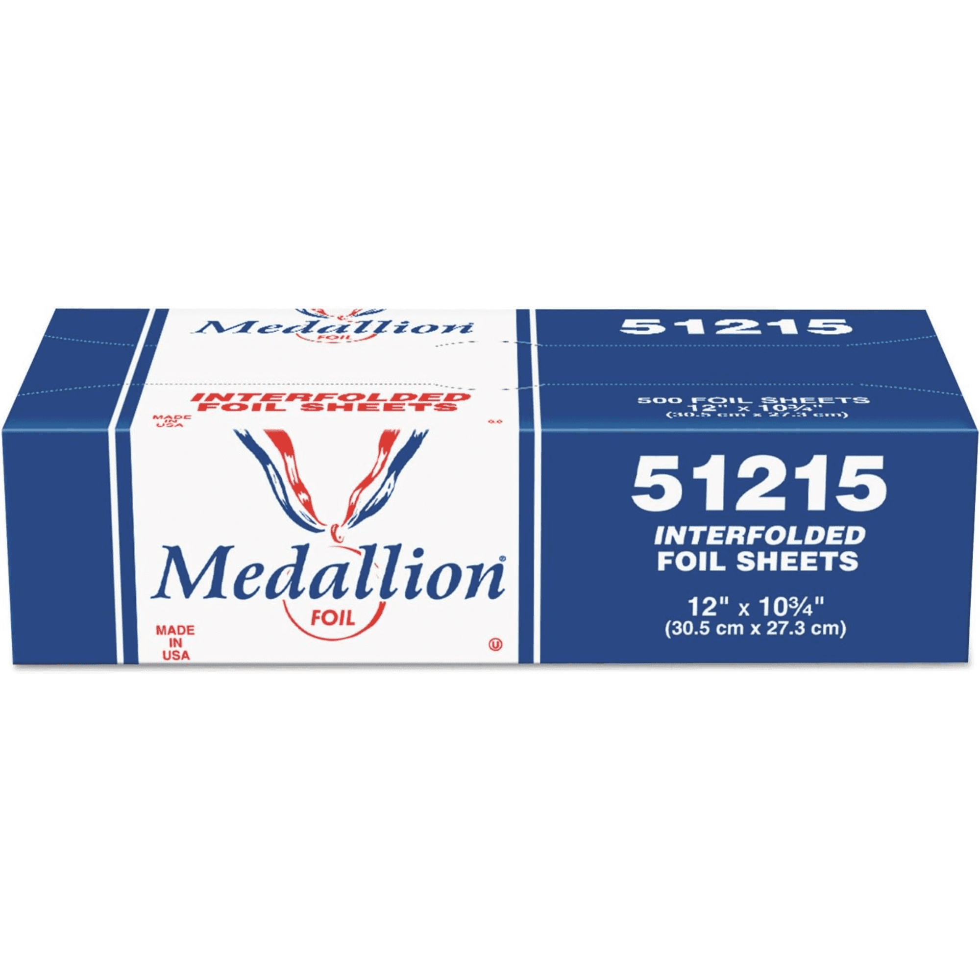 Medallion Interfolded Foil Sheets 12 x 10.75 (500 Precut Aluminum Foil Sheets) 1 Box HFA 51215