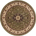 thumbnail image 1 of Medallion Kashan Traditional Round Rug, Green - 3 ft. 11 in., 1 of 4
