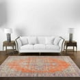 thumbnail image 1 of Medallion Rug, Machine Washable Rugs, Thin Rug, Chenille Printed Design Rug, Floor Rugs, Luxury Rug, Orange Rug, Modern Rugs, Front Door Rugs, 3.3'x6.5' - 100x200 cm, 1 of 8