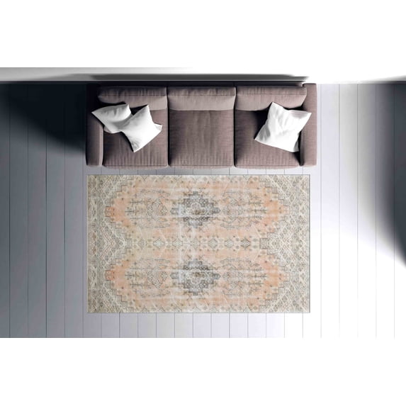 Medallion Rugs, Entry Rugs, Floor Rugs, Thin Rug, Rug, Non-Slip Carpet Rug, Moroccan Design Rugs, Turkish Rugs, Medallion Rugs, Small Rugs, 2'x3' - 60x90 cm