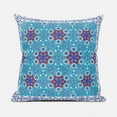 thumbnail image 1 of Medallion Throw Pillow with Removable Cover in Blue Red White 20x20, 1 of 2