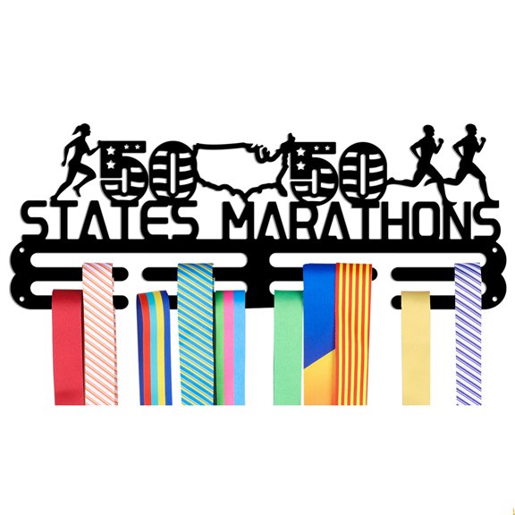 Medals Hanger Display Holder Rack States Marathons Medals Display Wall Mounted Frame Medal Ribbon Holder Hooks for Competition Medal Wall