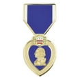 thumbnail image 1 of Medals of America Chrome Purple Heart Car Emblem, 1 of 3