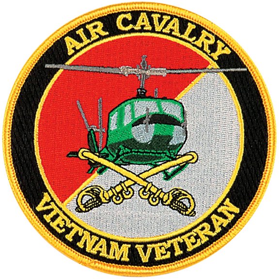 Medals of America Heat Seal 4" Round Air Cavalry Vietnam Patch