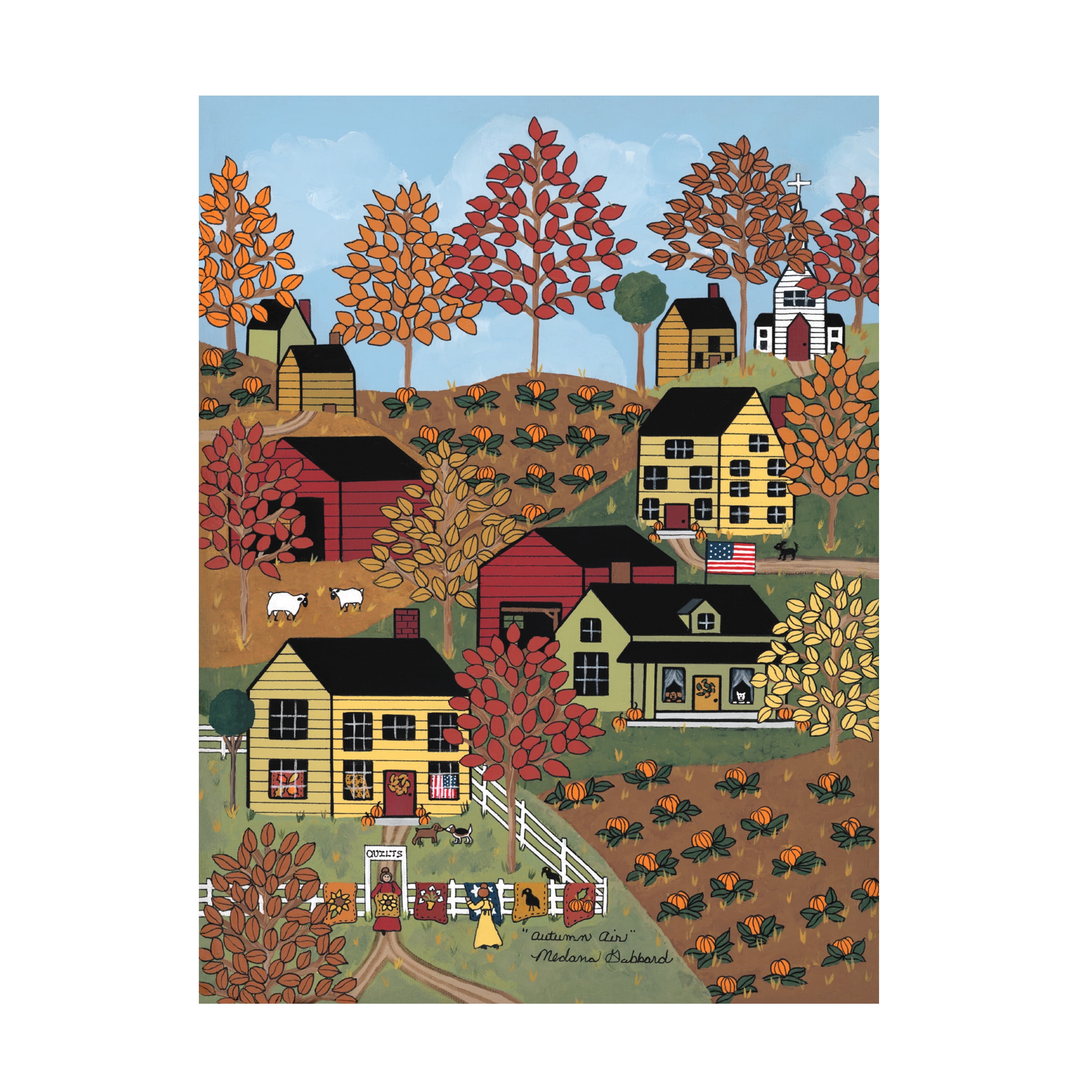 Medana Gabbard Autumn Landscape Canvas Art in Brown and Green