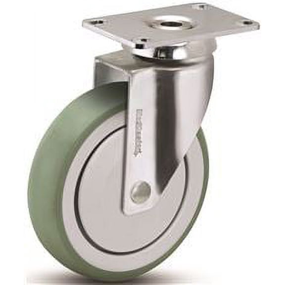 Medcaster Antimicrobial Total Lock Caster With 165-Pound Capacity And Grip Ring Fitting, 3 In., Stainless Steel