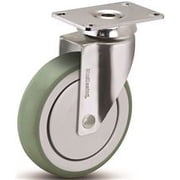 Medcaster Antimicrobial Total Lock Caster With 165-Pound Capacity And Grip Ring Fitting, 3 In., Stainless Steel