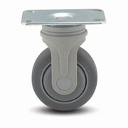 Medcaster Plate Caster,Rigid,5 Wheel Dia. NG05QDP125RGTP01