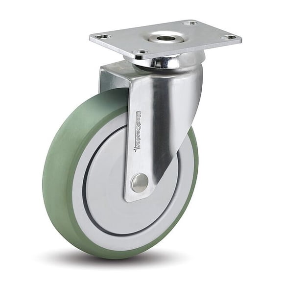 Medcaster Plate Caster,Swivel,5" Wheel Dia. CH05AMP125SWTP01