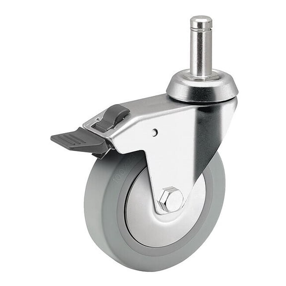 Medcaster Stem Caster,Swivel,2" Wheel Dia. RZ02TPN070TLGR01