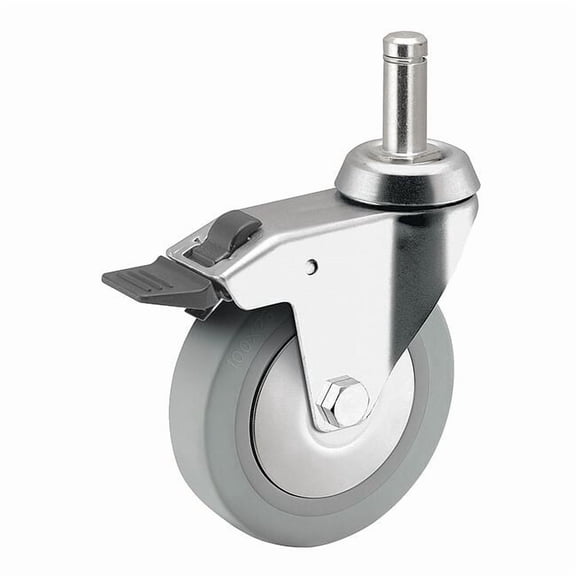 Medcaster Stem Caster,Swivel,2" Wheel Dia. RZ02TPN070TLGR01