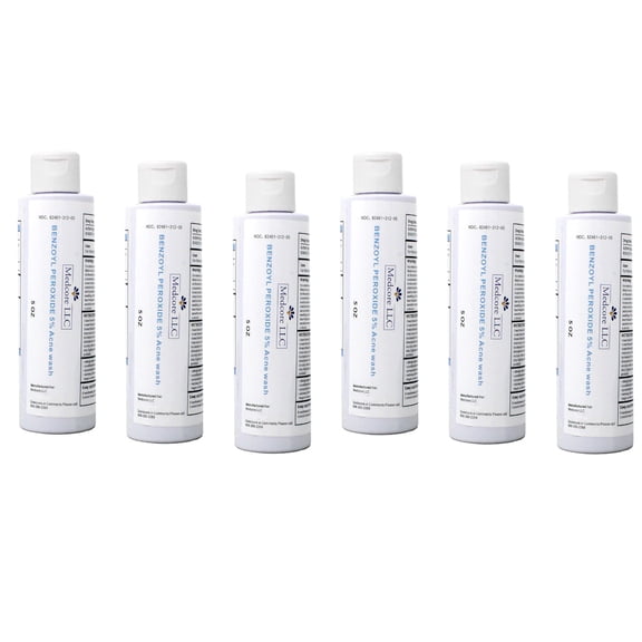 Medcore Benzoyl Peroxide 5% Acne Wash, 5 oz 6 Pack