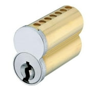 Medeco 7 Pin Uncombinated Small Format Interchangeable Core with J Keyway & Clip Retainer, Satin Chrome