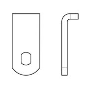 Medeco Security Locks CT-K00 1.5 in. Long K Series Bent Vertical Tenon Cam