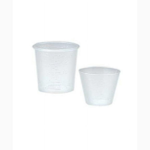 Medegen Graduated Medicine Cup, 1 oz., Clear Plastic, 5000 Count
