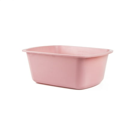Medegen Medical Rectangular Wash Basin, Foot Tub, Dusty Rose, 6.6L Capacity, 13" x 10" x 5" Size, 1 Count