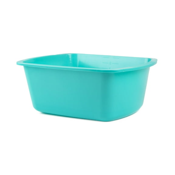 Medegen Medical Wash Basin, Polypropylene, 7-2/5 Quart, Rectangle, Turquoise
