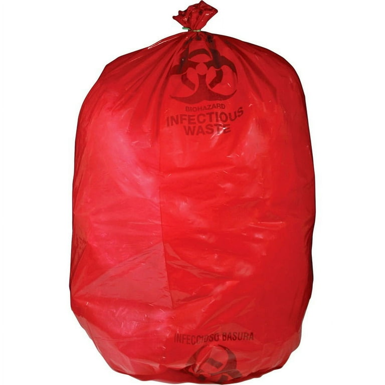 Medegen MHMS Red Biohazard Infectious Waste Bags - 25 gal Capacity - 31