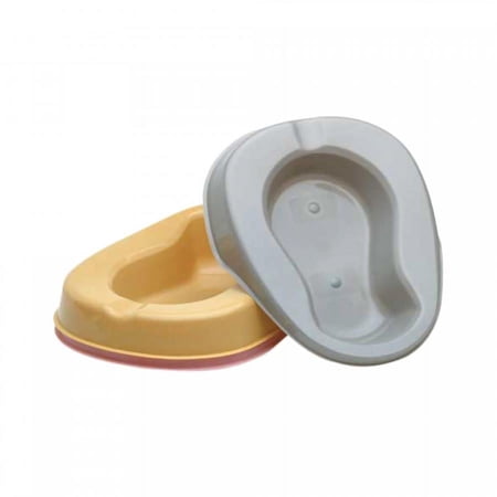 Medegen Stackable Bed Pan, 1.75 Quart, Rose, 50 Count