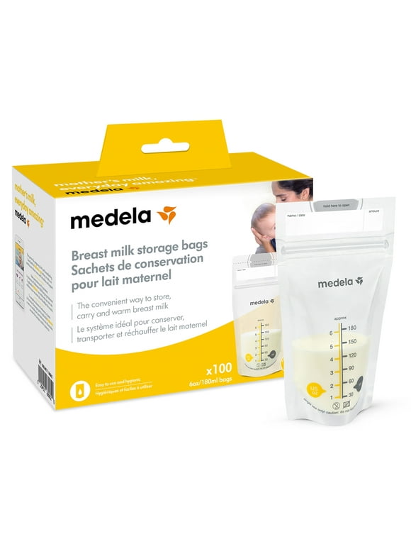 Medela Breast Milk Storage Bags - 6oz/180ml, Clear with Measurements, 100 Count