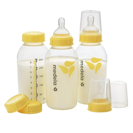 Medela Breastmilk Bottle Set, 8oz, BPA Free, Clear with Volume Markings, 87132, 3 Pack