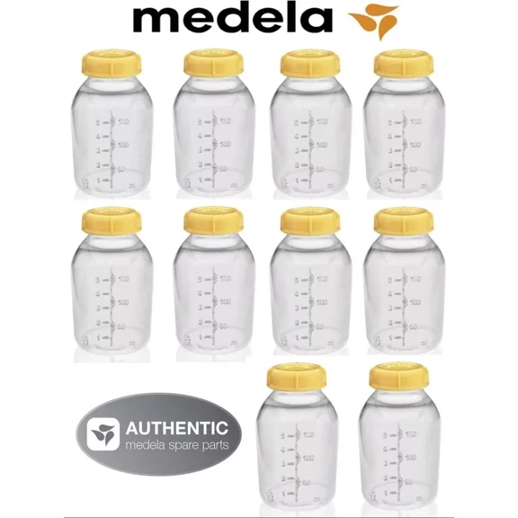 Medela Breastmilk Collection 150ml / 5oz Storage feeding Bottle with lid BPA Free - Pack of 10