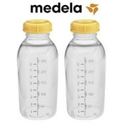 Medela Breastmilk Collection Storage Feeding Bottle Set with Lids 2 Bottles ...