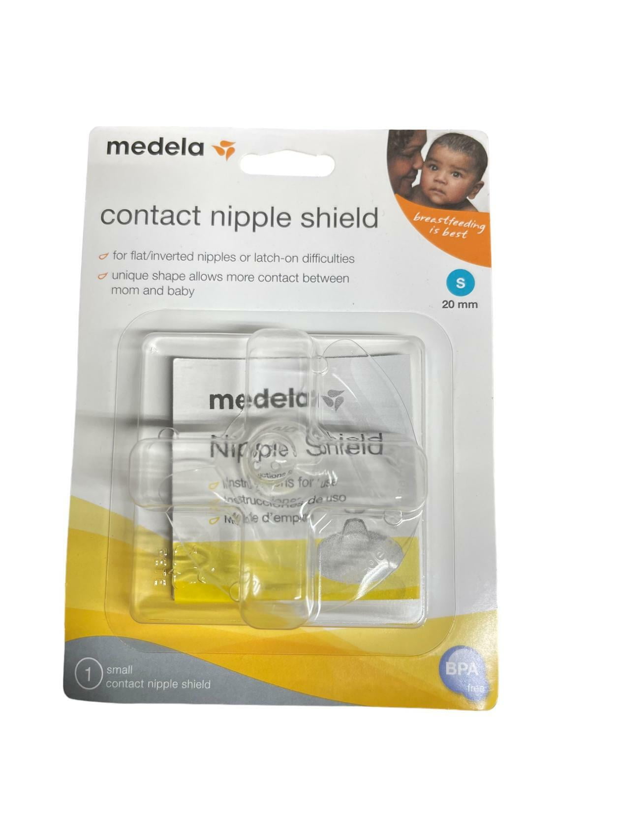 Medela Contact Nipple Shield, 20mm Small, Nippleshield for Breastfeeding with Latch Difficulties or Flat or Inverted Nipples, Made Without BPA