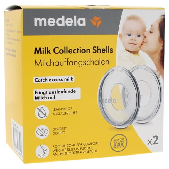 Medela Milk Collection Breast Shells with Silicone Membrane Leak Protection 2 Pack
