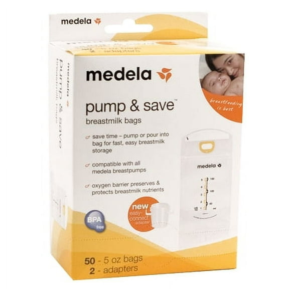 Medela Pump and Save Bags, 50 ct
