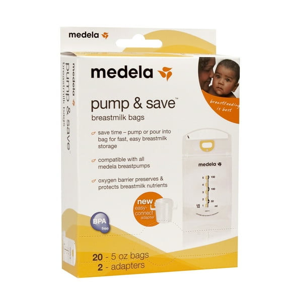 Medela Pump and Save Breastmilk Bags, 20 Count