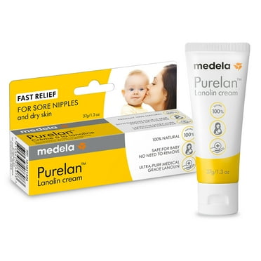 Medela Purelan Lanolin Cream for Breastfeeding 100% All Natural Safe for Mom and Baby, 101041777, 1.3 Ounce