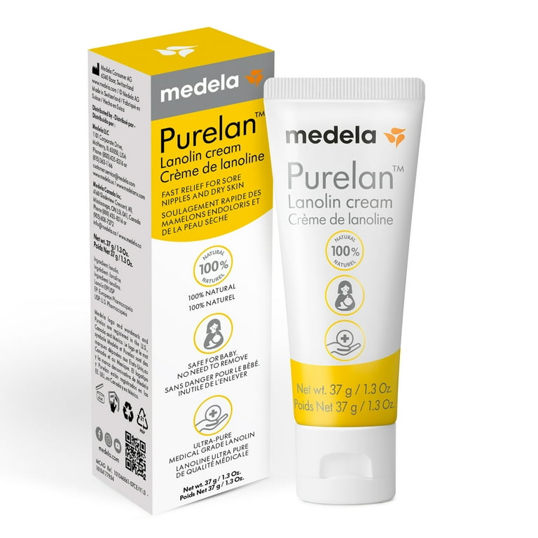 Medela Purelan Lanolin Cream for Breastfeeding, 100% Natural, 1.3