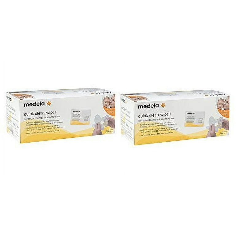 Medela Quick Clean Breast Pump and Accessory Wipes, 40 Count (2 Pack)