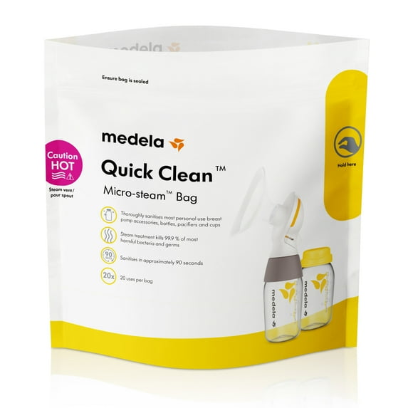 Medela Quick Clean Micro-Steam Bags, 5-Pack