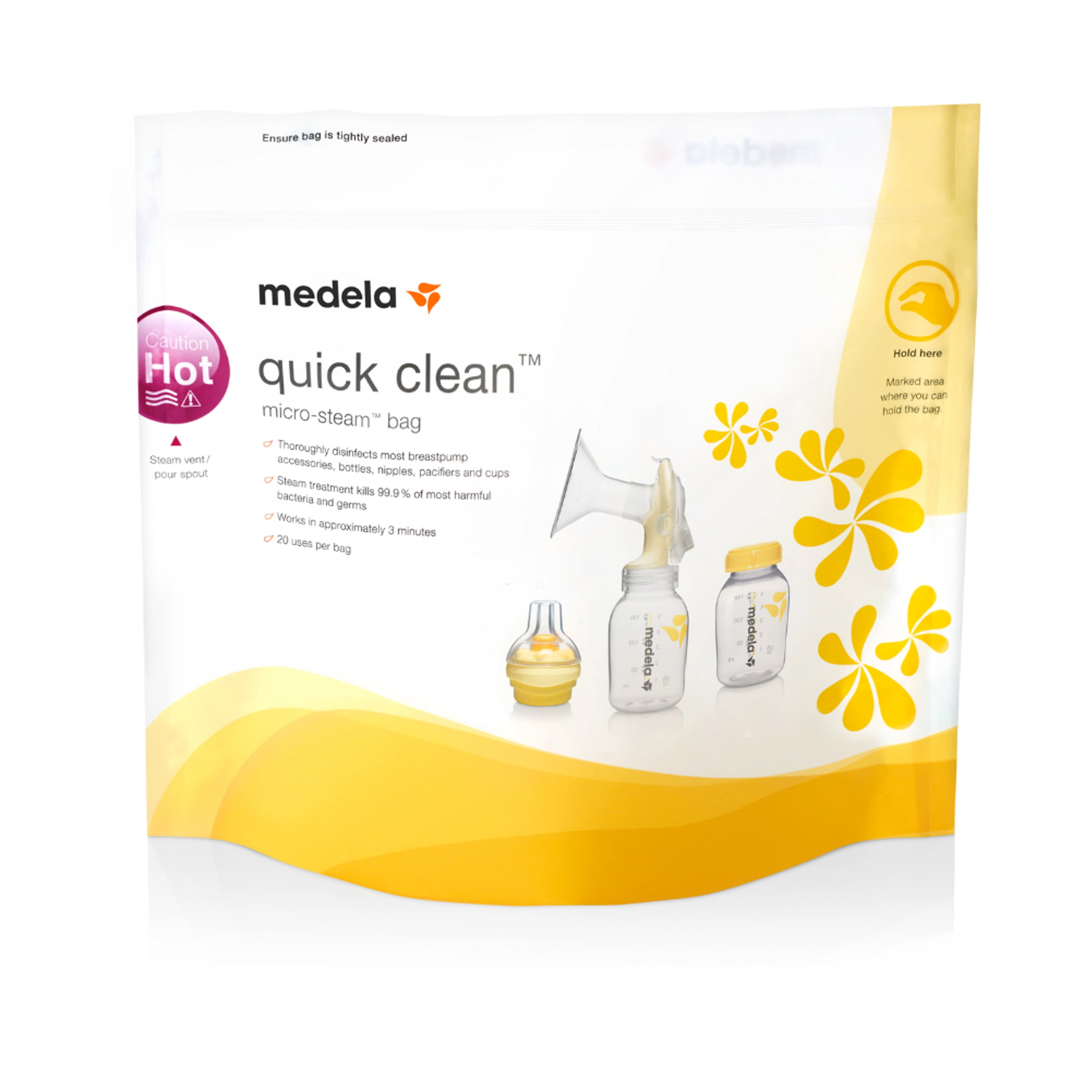 Medela Quick Clean Micro-Steam Bags - Shop Breast Feeding Accessories at  H-E-B