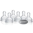 thumbnail image 1 of Medela Slow-Flow Wide Base Nipples for 0-4 Months (2 Packs of 3), 1 of 1