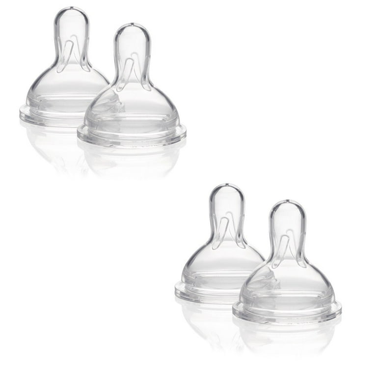 Medela Nipples, Wide Base, Slow Flow, 0-4 Months - 3 nipples