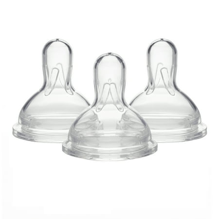 Medela Wide Base Slow-Flow Spare Nipples, 3-Pack