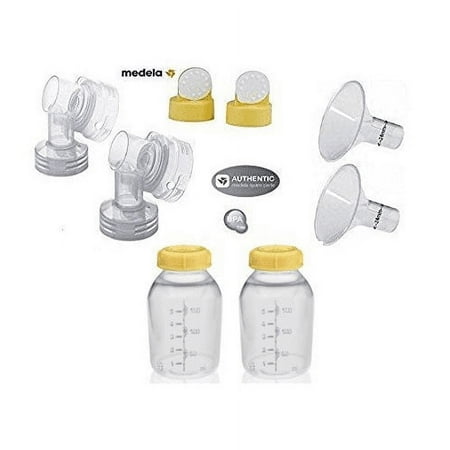Medela replacement parts: Connector, valve membrane, bottle, breast shield 24mm ( From Bulk)