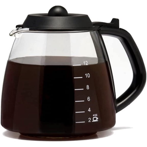 Medelco 12 Cup Millennium Style Carafe, Black GL312