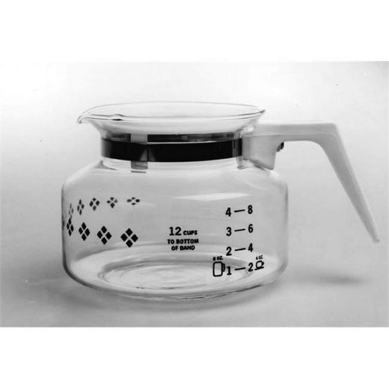 Medelco GL200 12 Cup Universal Replacement Coffee Carafe with White